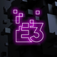 An image of the E3 logo getting digitized into space.